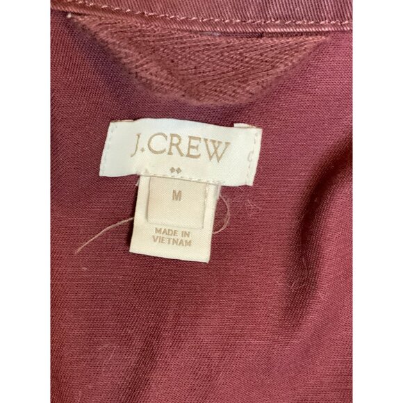J. Crew Maroon Utility Zip-up Jacket W/ Pockets, Size Medium - Picture 8 of 9